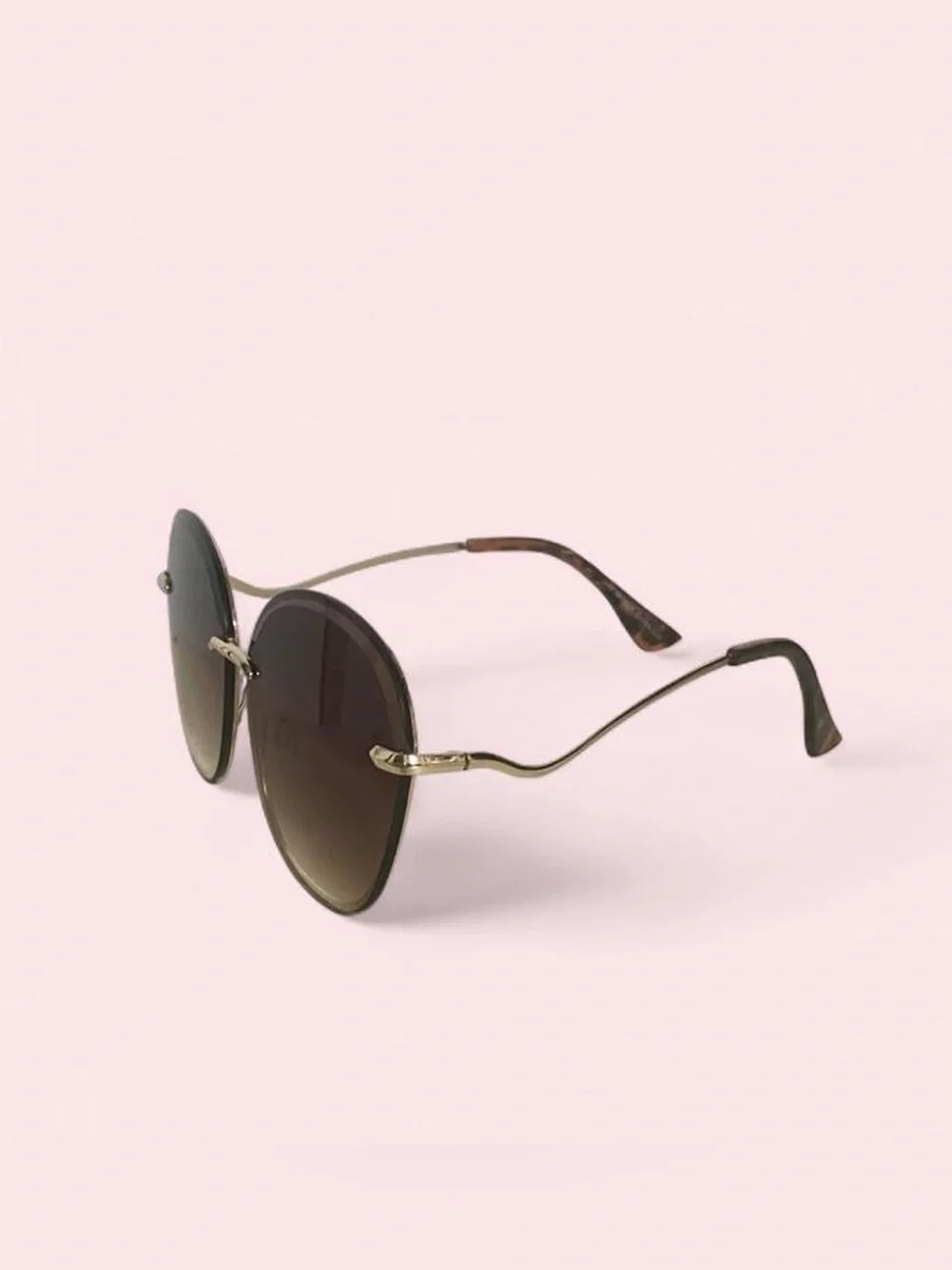 Round Gradient Brown Women’s Sunglasses - Unbranded
